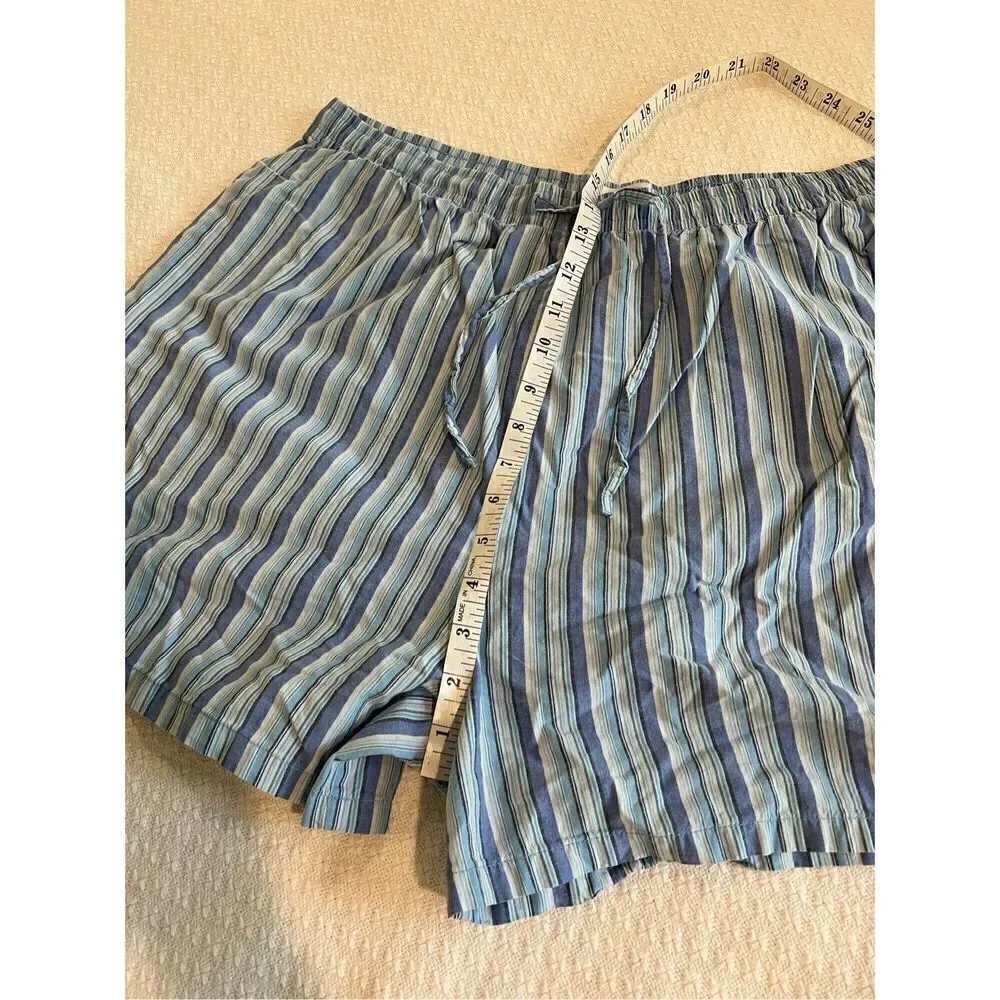 Set of 2 Vanity Fair striped Cotton pajama shorts